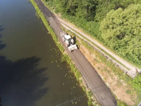 Seneffe - Ravel sur le canal Ronquières