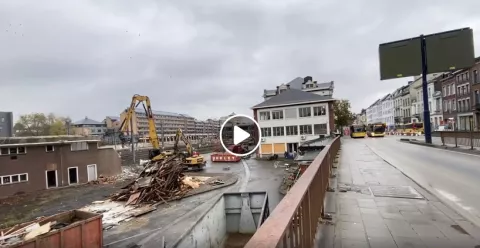 Nonet en vidéo: démolition d'un bâtiment de l'ancienne poste à Namur