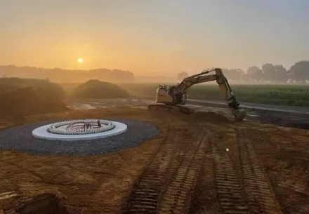 Dilsen-Stokkem - Nonet gère un chantier éolien en Flandre