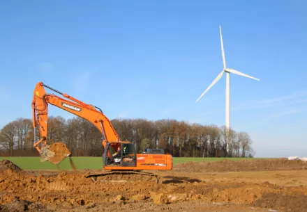 Beaumont - Projet éolien: pose de câbles et aménagements