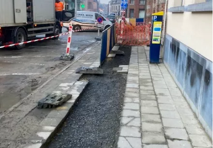 Pose de conduites de gaz moyenne pression et de câbles électriques à Mons